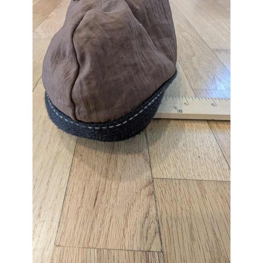 Vintage Eddie Bauer Down Booties Slippers Made in USA Brown Unisex XS Style 304